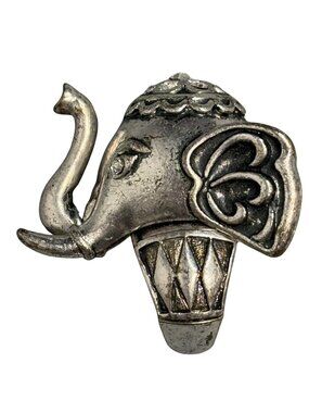 Elephant with Raised Trunk Ring. Costume Jewelry.